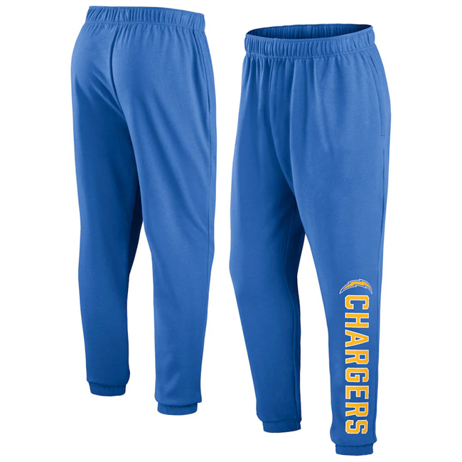 Men's Los Angeles Chargers Blue Chop Block Fleece Sweatpants